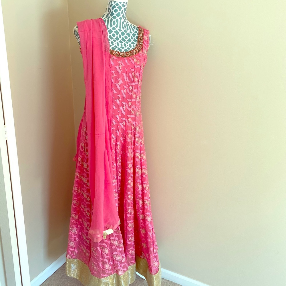 SOLD Gorgeous pink Indian Pakistani dress.